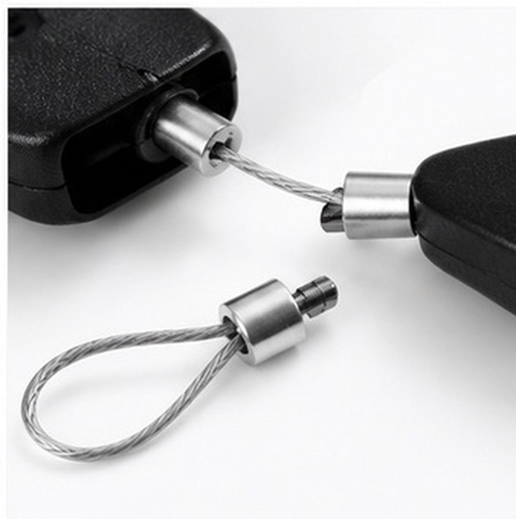 Reel Case - 2 ชิ้น กล่องเก็บสายเคเบิลแบบยืดหดได้ ป้องกันการโจรกรรม สำหรับผู้จัดการร้านค้า ล็อคสายไฟอัตโนมัติ