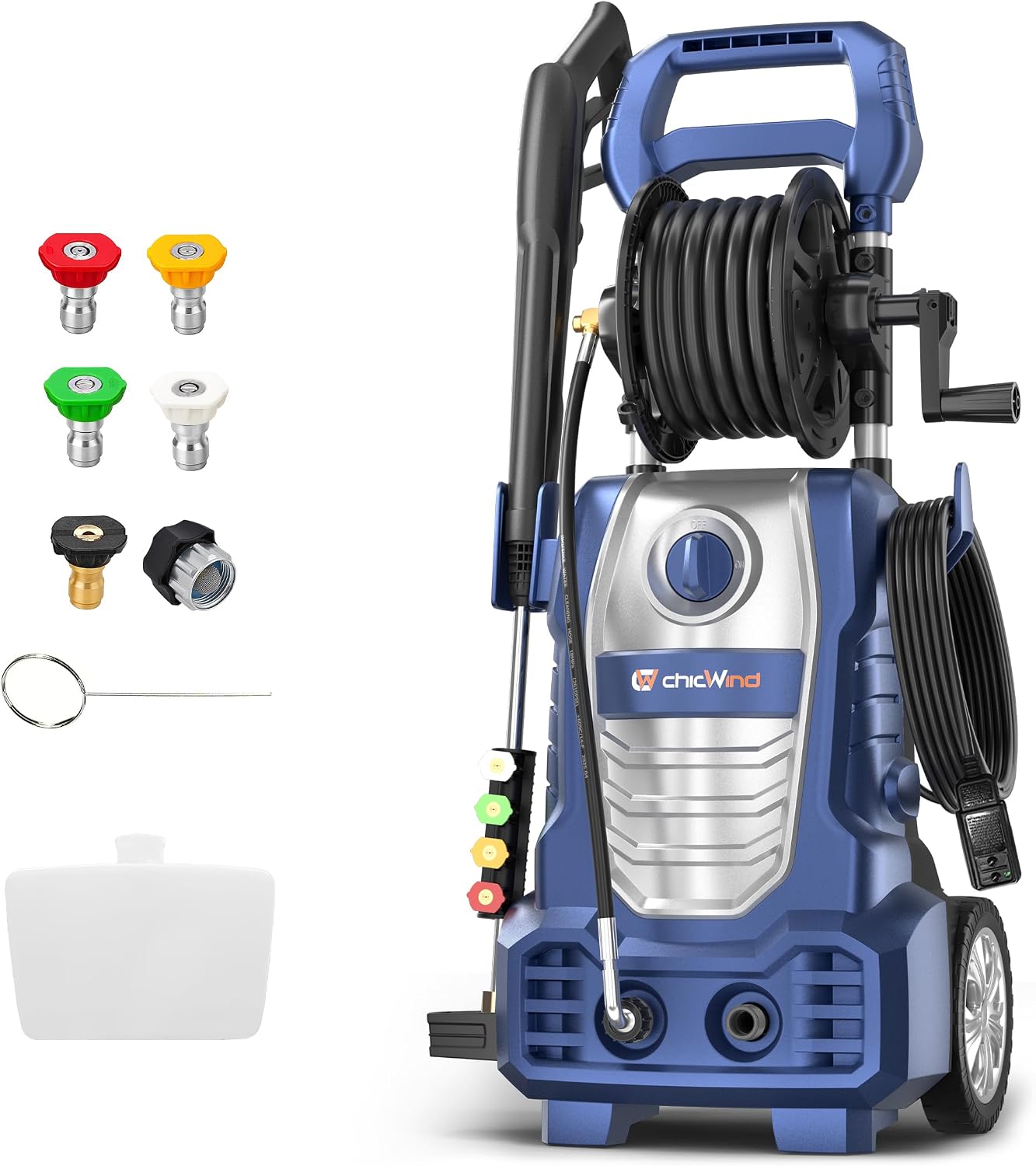 Electric Reel - เครื่องฉีดน้ำแรงดันไฟฟ้า 2070 PSI, เครื่องฉีดน้ำแรงดันสูง 1.67 GPM