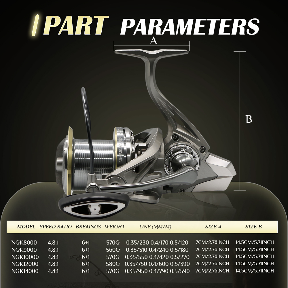NGK รอกตกปลาสแตนเลสแบบหมุนได้8 - Ice Fishing Reel บทวิจารณ์และราคา